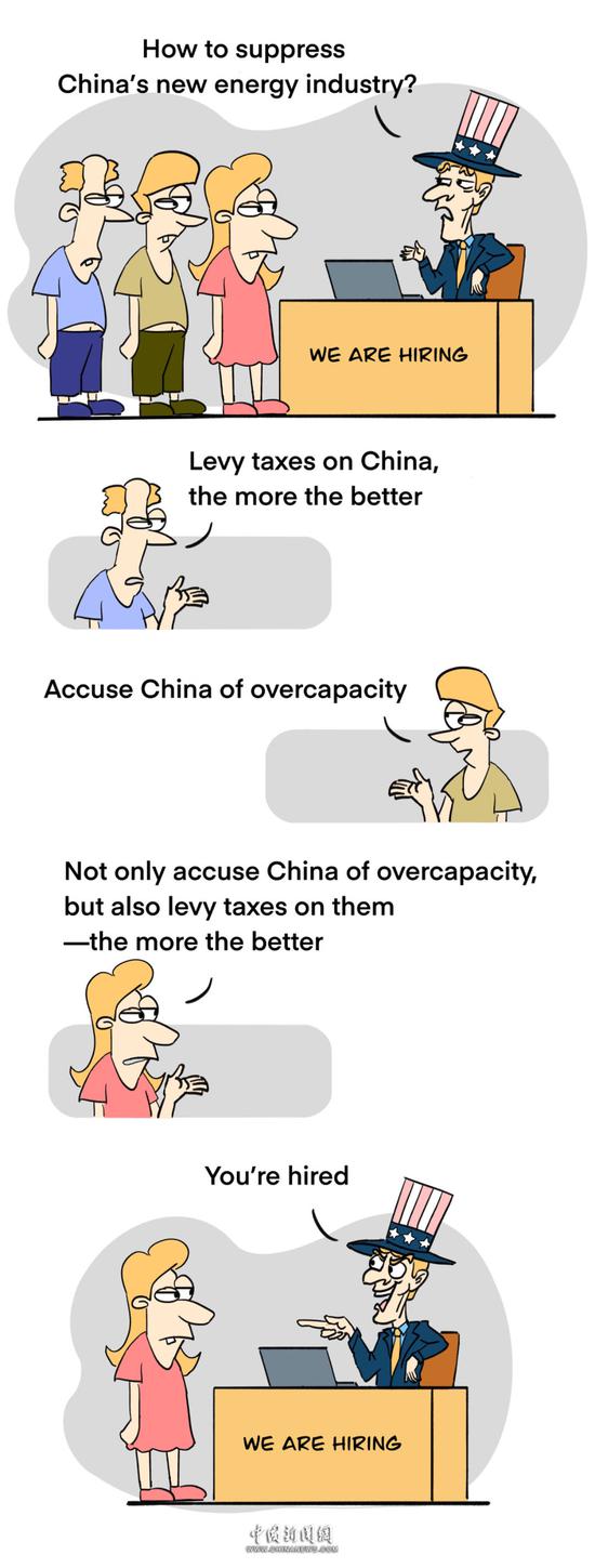 Comicomment: 'How to suppress China's new energy industry?'