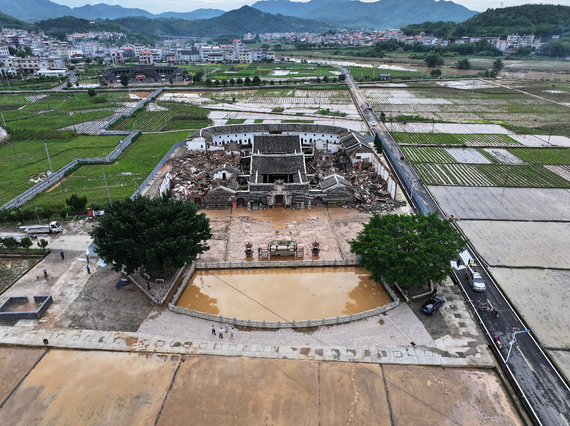 The damaged Li Clan Ancestral Hall in Fujian Province. (Photo courtesy of the Culture and Tourism Bureau of Shanghang County, Fujian Province)