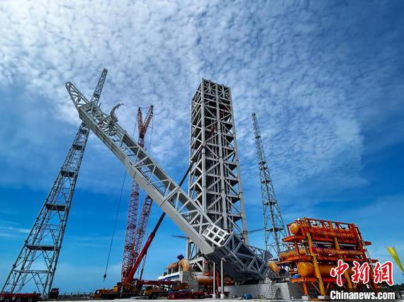 Hainan Commercial Spacecraft Launch Site, China’s first commercial spacecraft launch site, conducts a comprehensive system rehearsal on June 30, 2024. (Photo/China News Service)