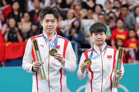 Paris 2024 | China crowns Olympic table tennis mixed doubles title