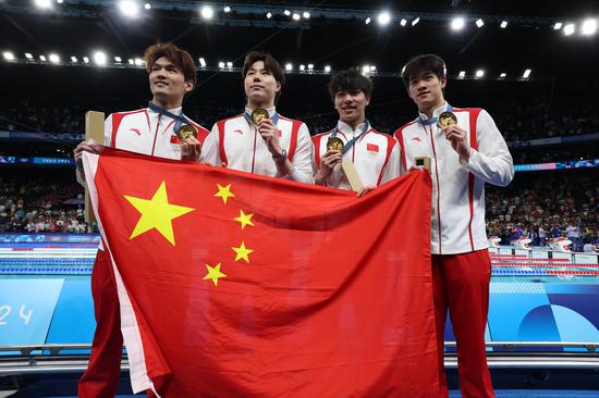 Paris 2024 | China wins men's 4x100m medley relay gold 