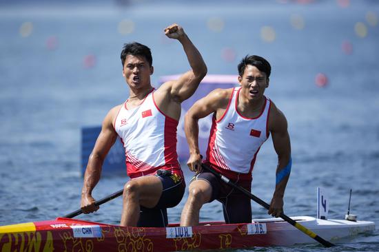 Paris 2024 | China's Liu/Ji win men's canoe double 500m gold