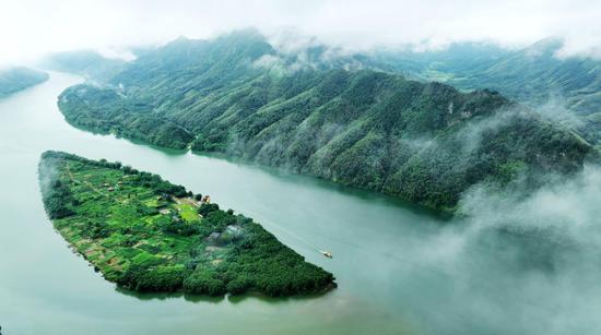 Natural landscape of Sanjiangkou in Guangxi