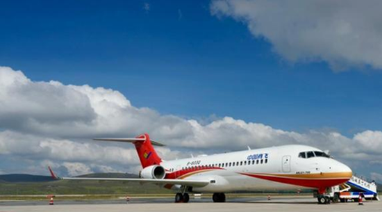 China's homegrown ARJ21 jetliner lands at world's highest-altitude civilian airport