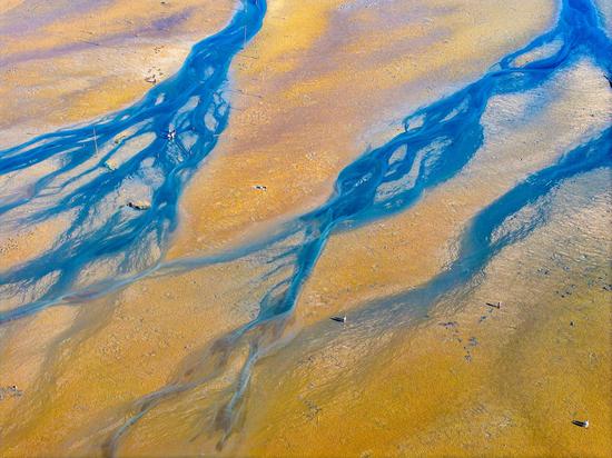 Enchanting golden beach in E China