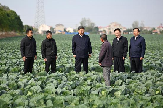 Xi inspects central China's Hubei Province