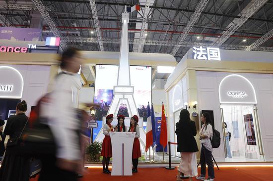 A glimpse of pavilions of guest countries of honor at 7th CIIE