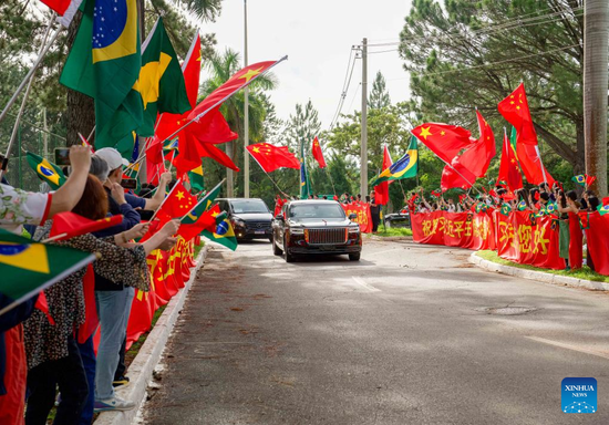 Xi leaves Brasilia after G20 summit, state visit to Brazil