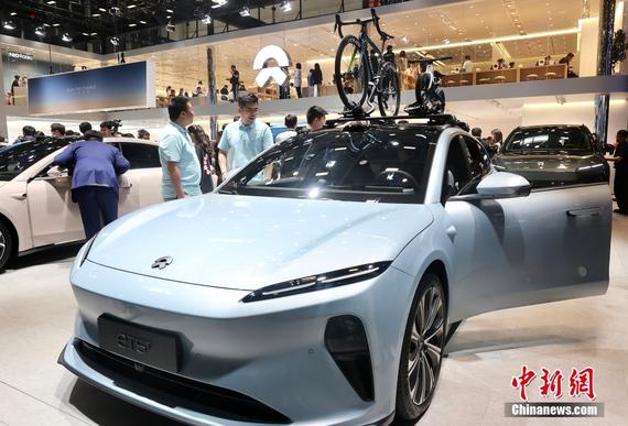 A new energy vehicle is displayed at 2024 Beijing International Automotive Exhibition.(Photo:China News Service/Yi Haifei )