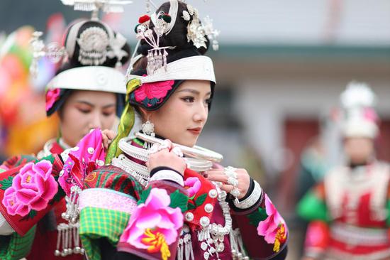 Miao ethnic people celebrate Wanghui Festival
