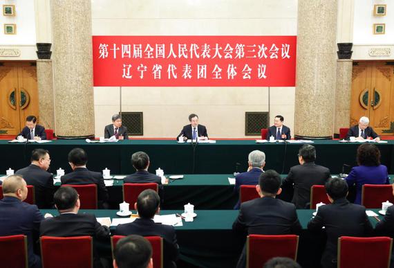 Ding Xuexiang, a member of the Standing Committee of the Political Bureau of the Communist Party of China Central Committee and Chinese vice premier, joins the deliberation of his fellow deputies from Liaoning Province at the third session of the 14th National People's Congress (NPC) in Beijing, capital of China, March 5, 2025. (Xinhua/Pang Xinglei) Ding Xuexiang, a member of the Standing Committee of the Political Bureau of the Communist Party of China Central Committee and Chinese vice premier, joins the deliberation of his fellow deputies from Liaoning Province at the third session of the 14th National People's Congress (NPC) in Beijing, capital of China, March 5, 2025. (Xinhua/Pang Xinglei)