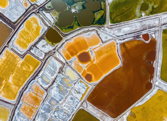 Scenery of China's colorful 'Dead Sea' in Shanxi