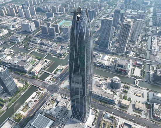 409-meter skyscraper ranks tallest in Zhejiang