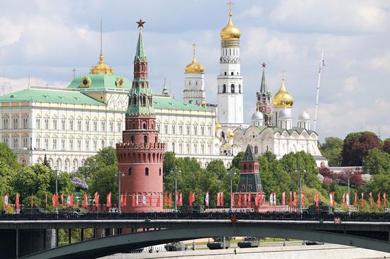 Rehearsal for Victory Day military parade held in Moscow
