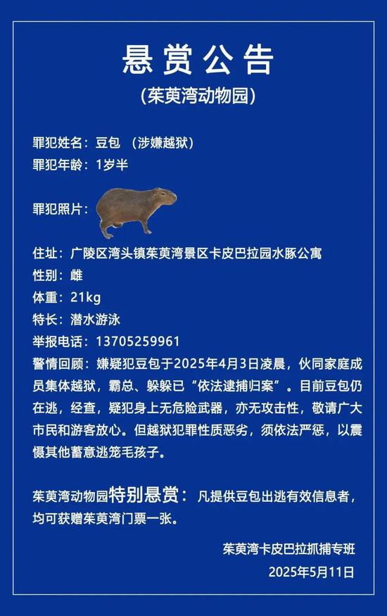 The "reward notice" released by the Zhuyuwan Scenic Area in Yangzhou City, JIangsu Province, May 11, 2025.(Photo provided to China News Service) The "reward notice" released by the Zhuyuwan Scenic Area in Yangzhou City, JIangsu Province, May 11, 2025.(Photo provided to China News Service)