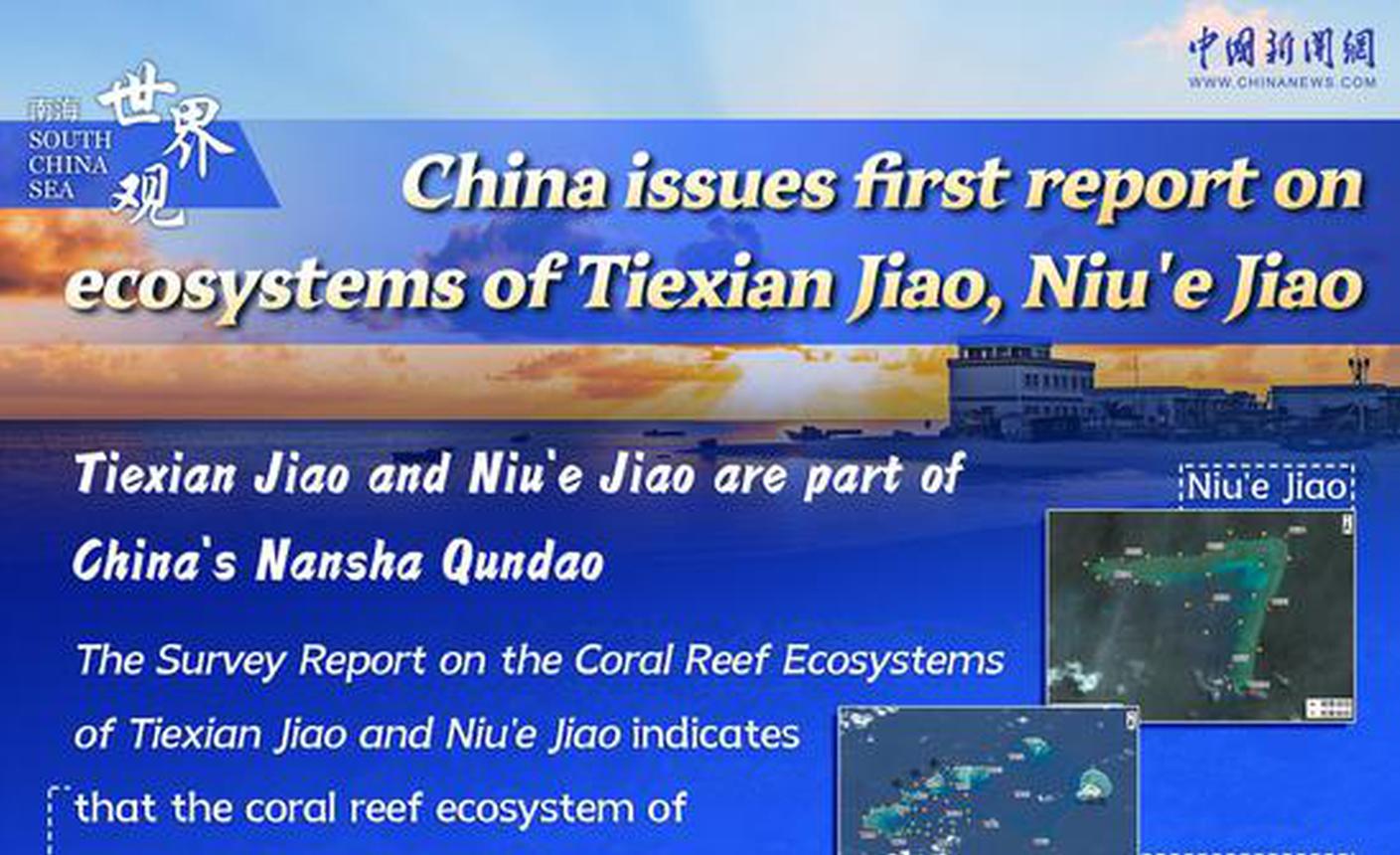 China issues first report on ecosystems of Tiexian Jiao, Niu'e Jiao
