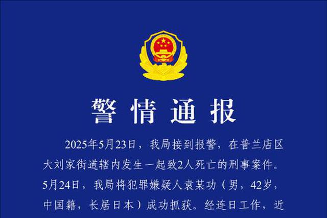 Dalian Police report double homicide involving two Japanese nationals, suspect arrested