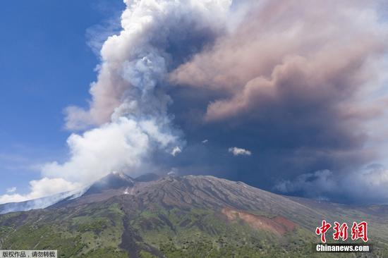 Mount Etna erupts in Sicily, spews ash and hot gas