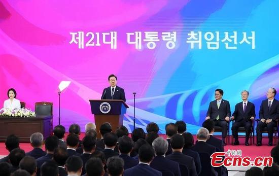South Korea’s 21st President Lee Jae-myung delivers his inaugural address in Seoul on June 4, 2025. (Photo courtesy of the Ministry of Culture, Sports and Tourism of South Korea)