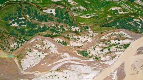 Picturesque landscape of wetland park in Xinjiang