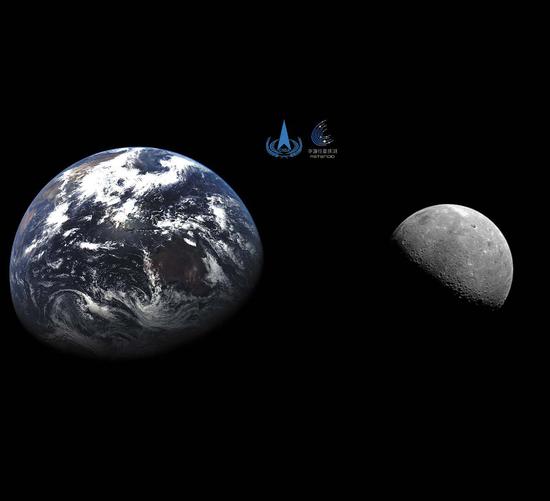 Tianwen 2 sends back images of Earth, moon
