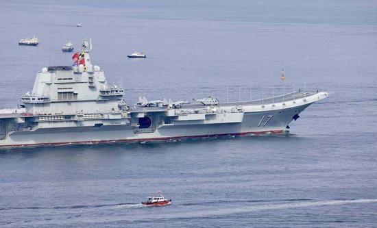 Carrier CNS Shandong arrives in HK for maiden visit