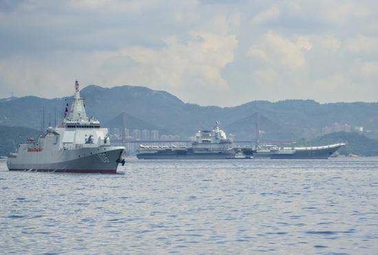 Naval fleet led by aircraft carrier Shandong arrives in Hong Kong