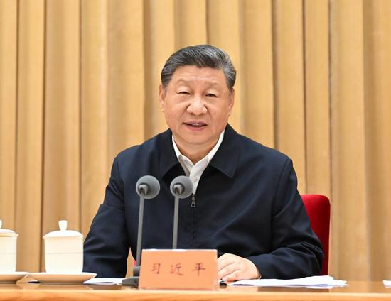 Chinese President Xi Jinping, also general secretary of the Communist Party of China (CPC) Central Committee and chairman of the Central Military Commission, delivers an important speech at the Central Urban Work Conference in Beijing, capital of China. The conference was held in Beijing from Monday to Tuesday. (Xinhua/Xie Huanchi)