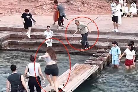 Spanish tourist saves boy from river