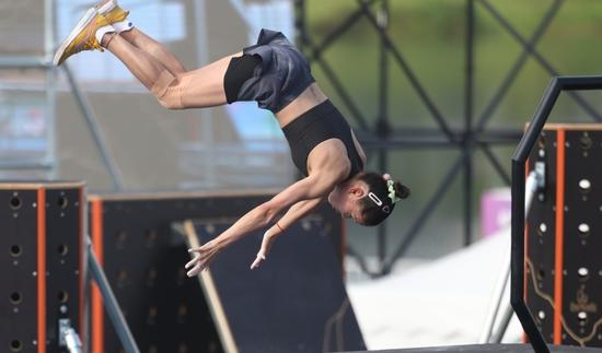 China's Shang wins women's freestyle parkour gold at Chengdu World Games