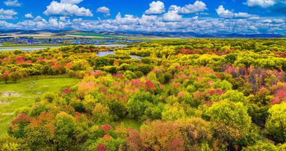 Autumn scenery in N China's Ergun