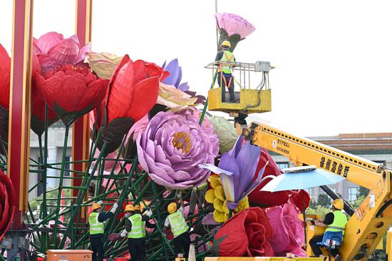 Floral displays blossom ahead of National Day
