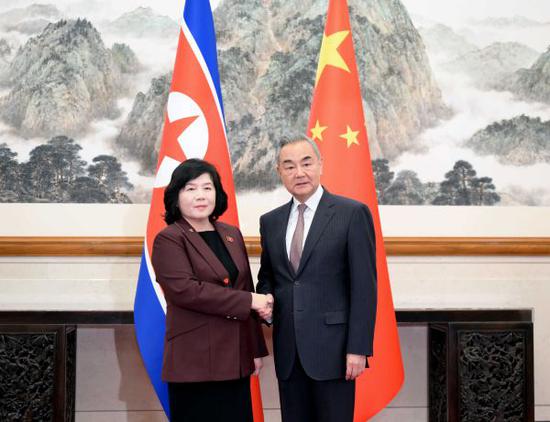 Wang Yi meets DPRK foreign minister in Beijing on four-day visit
