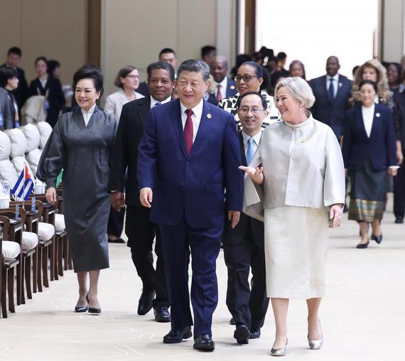 Chinese President Xi Jinping attends the opening ceremony of the Global Leaders' Meeting on Women and delivers a keynote speech at the China National Convention Center in Beijing, capital of China, Oct. 13, 2025. (Xinhua/Liu Weibing)