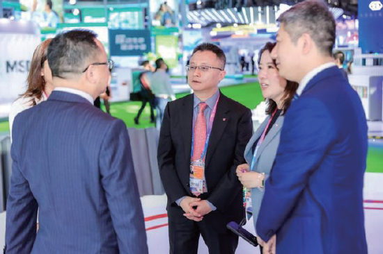 Jim Jin, Gilead Sciences' Global vice-president and general manager of China, at the CIIE. [Photo/Gilead Sciences]