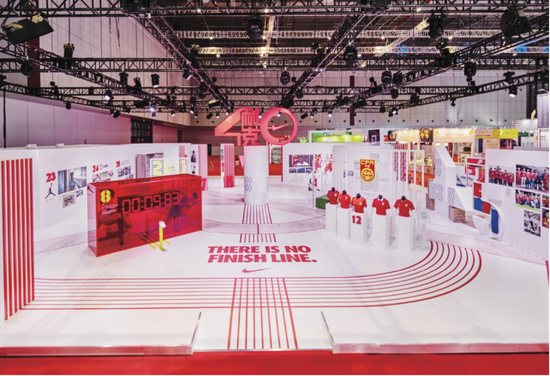 The exhibition marking the 40th anniversary of years of Nike's entry in Chinese market debuts at the 4th CIIE. [Photo/Nike]