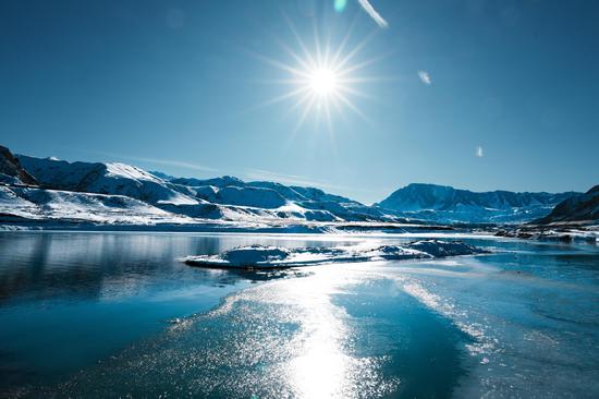 Winter scenery of Toutun River Valley in NW China's Xinjiang