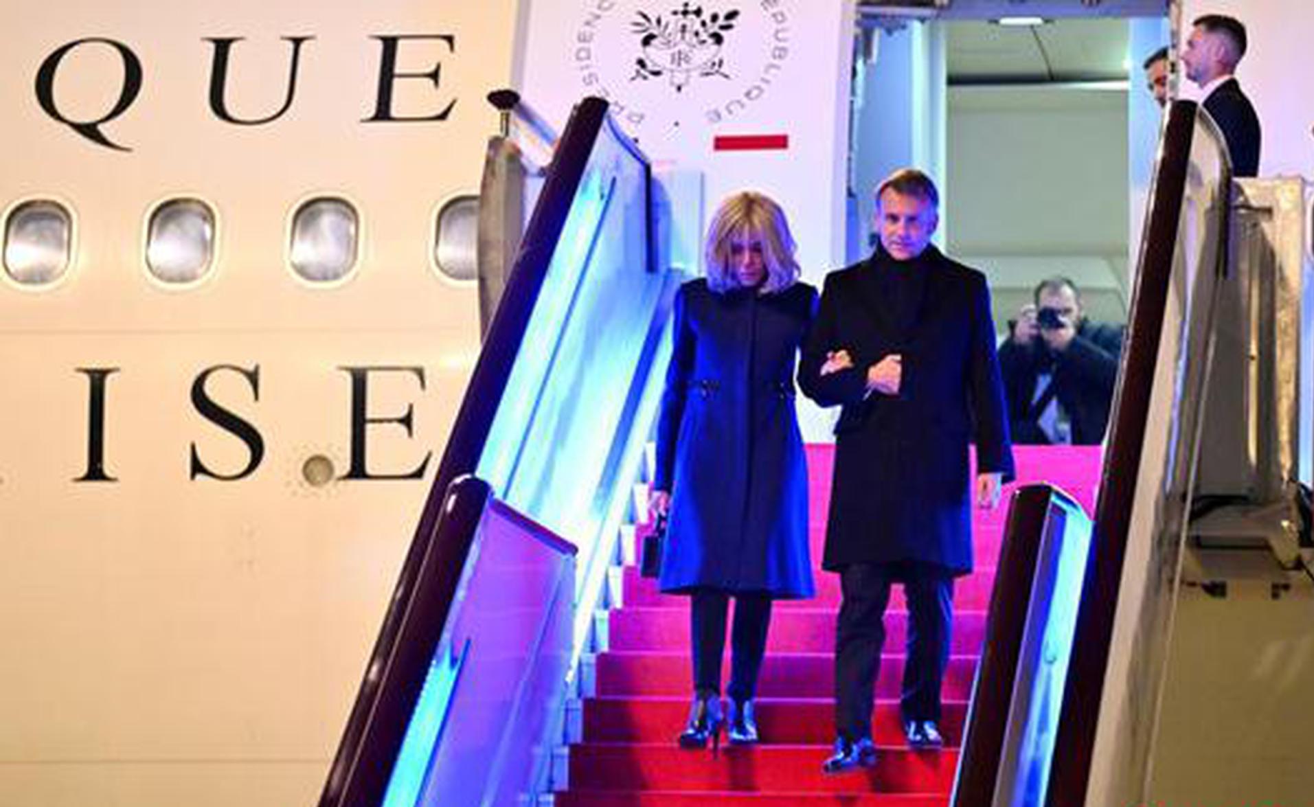 French President Emmanuel Macron visits Sichuan University in Chengdu