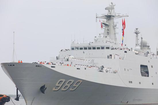 Chinese PLA Navy's 989 Task Group arrives in Indonesia for four-day visit