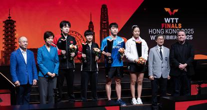 Team China Sun Yingsha, Wang Chuqin win silver at the WTT Finals Hong Kong 2025