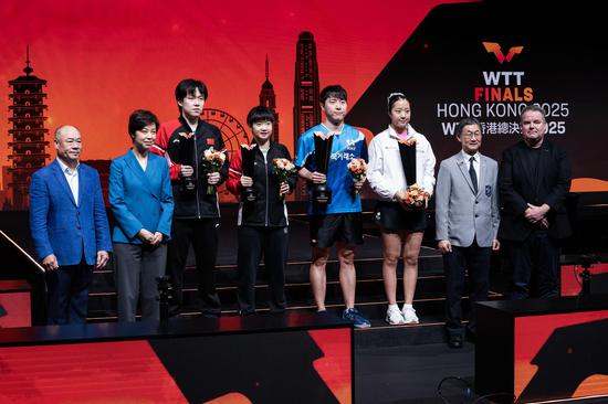 Team China Sun Yingsha, Wang Chuqin win silver at the WTT Finals Hong Kong 2025