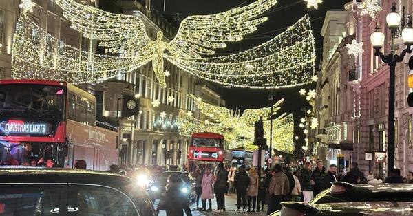 Central London illuminated to welcome 2026