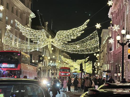 Central London illuminated to welcome 2026