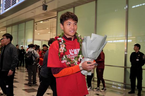 Chinese U23 team earns hero's welcome home after best-ever U23 Asian Cup finish
