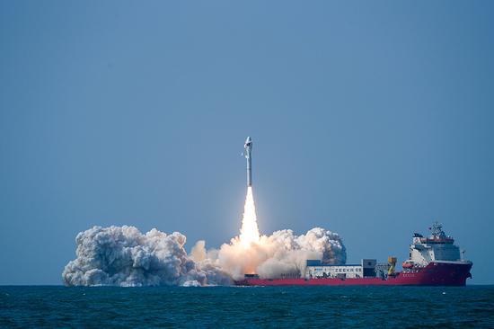 China's commercial rocket launches 7 satellites from sea, including Pakistan's PRSC-EO2