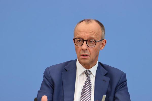 German Chancellor Friedrich Merz speaks during his summer press conference in Berlin, Germany on July 18, 2025.  (Xinhua/Li Hanlin)