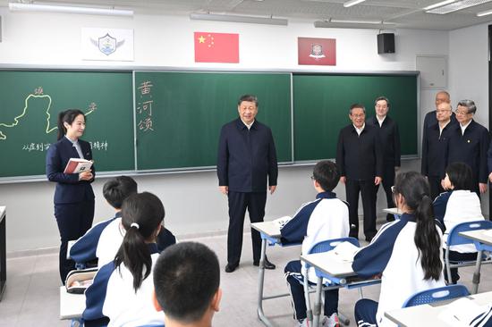 Xi inspects Xiong'an New Area in north China's Hebei Province