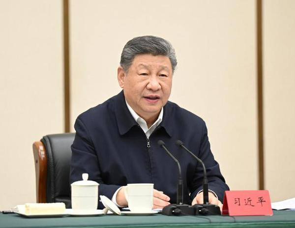 Chinese President Xi Jinping chairs a symposium on further advancing the high-quality construction and development of the Xiong'an New Area in the Xiong'an New Area, north China's Hebei Province, March 23, 2026. Xi inspected the Xiong'an New Area on Monday, when he also chaired the symposium. (Xinhua/Xie Huanchi)