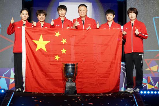China claims its 7th straight women's title at table tennis team worlds