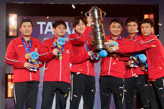 China claims 12th straight men's title at table tennis team worlds
